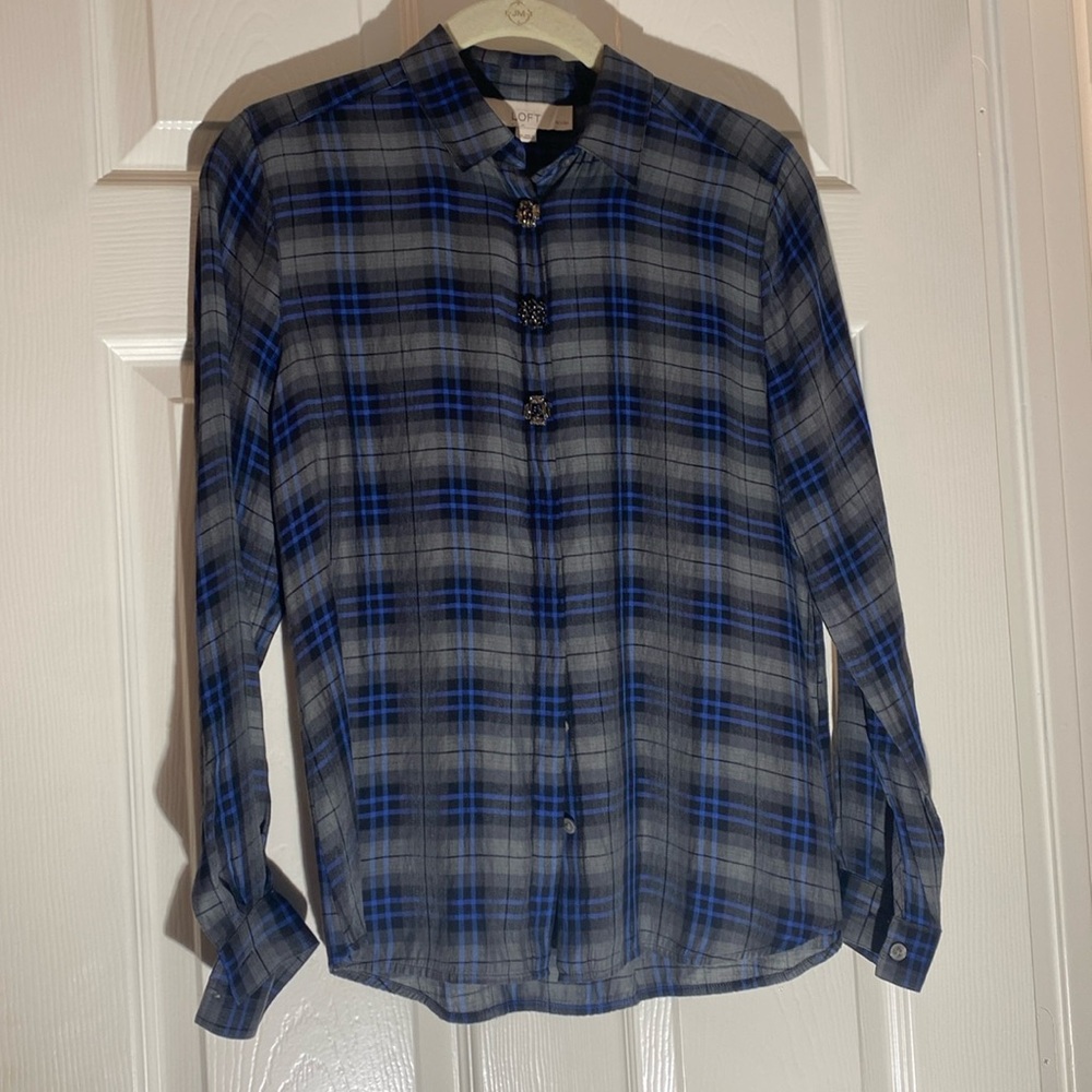 LOFT Lightweight Blouse Petite Small